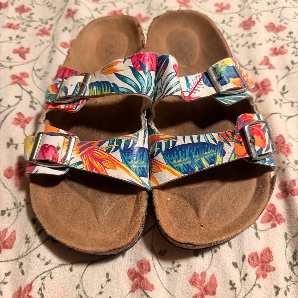 Twisted Colorful Tropical Kids Sandals